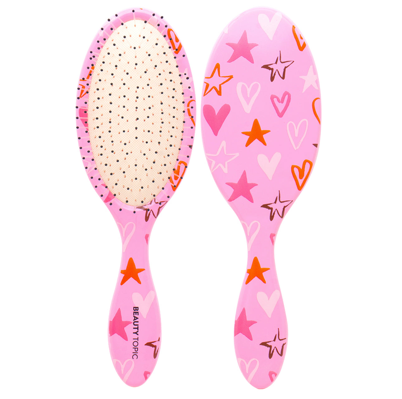 Beauty Topic Detangler Hair Brush - Pink Star/Heart