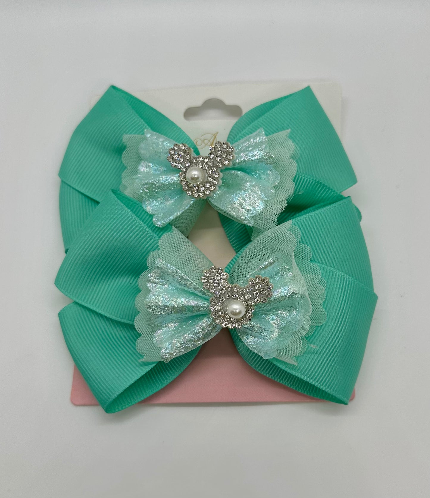 Girly Solid Bow with Shimmer Pairs