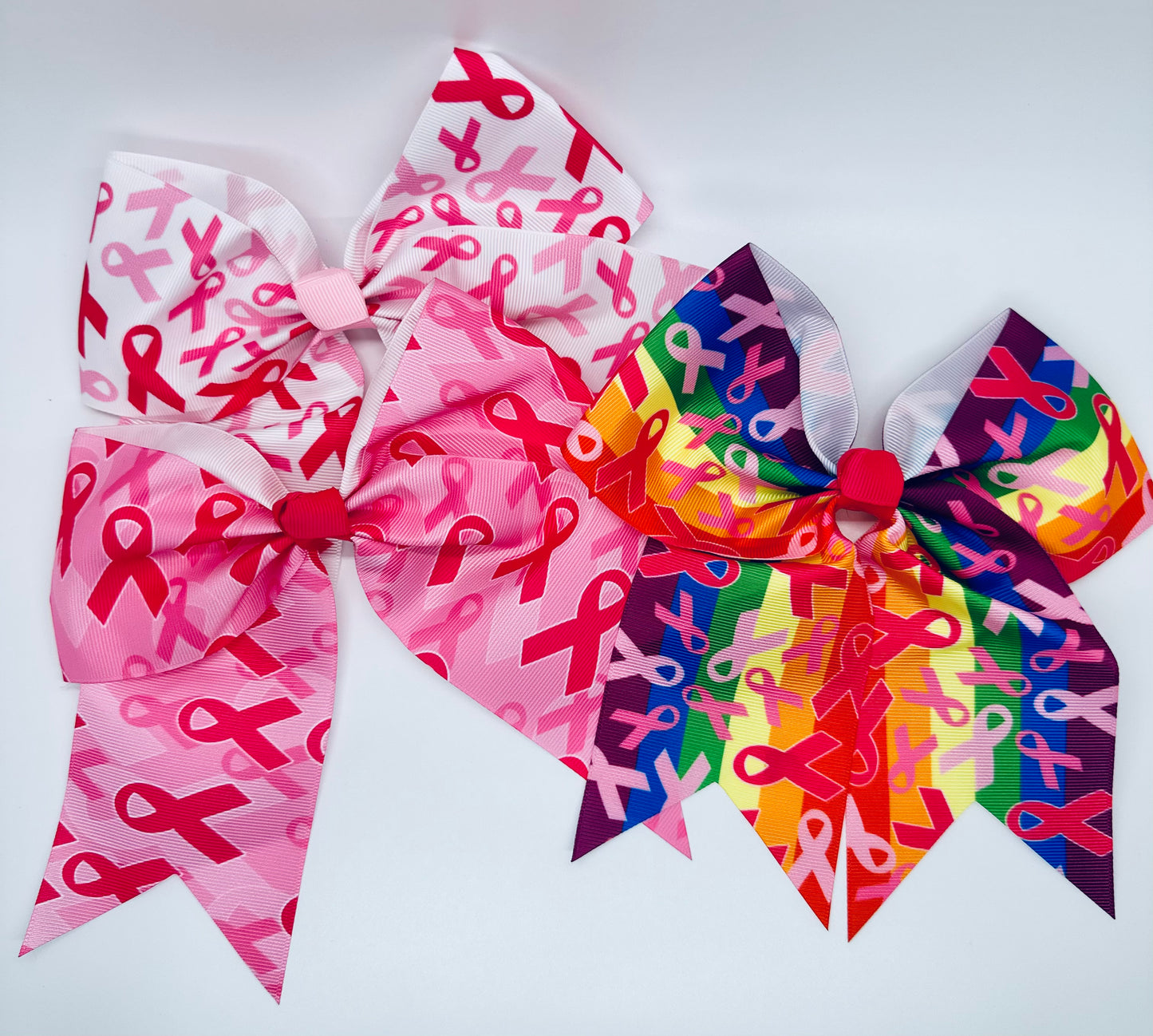 7” Breast Cancer Awareness Cheer Bow