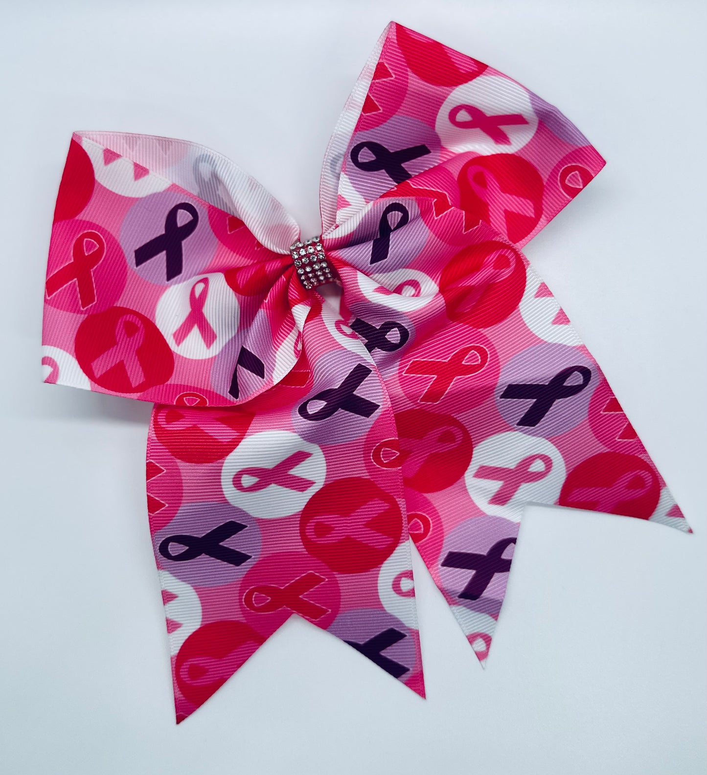 7” Breast Cancer Awareness Cheer Bow