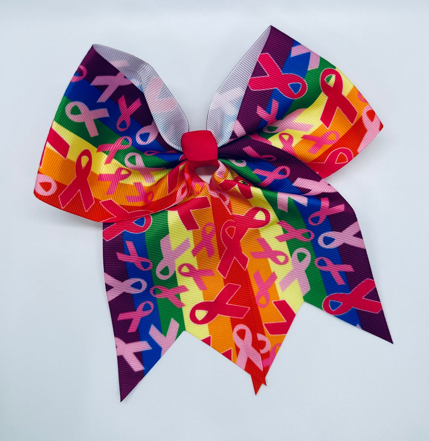 7” Breast Cancer Awareness Cheer Bow