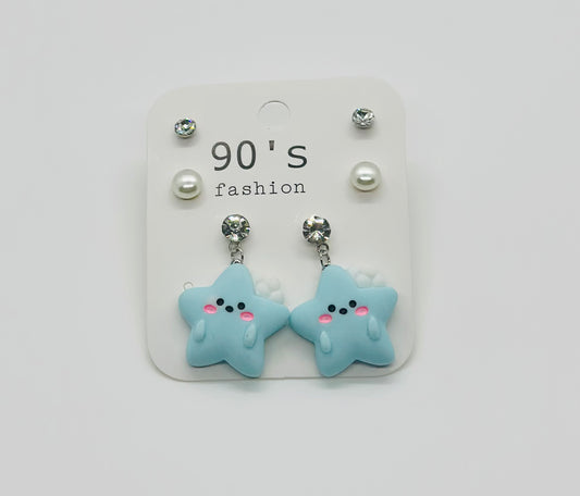 Dreamy Star Short Dangle Earrings