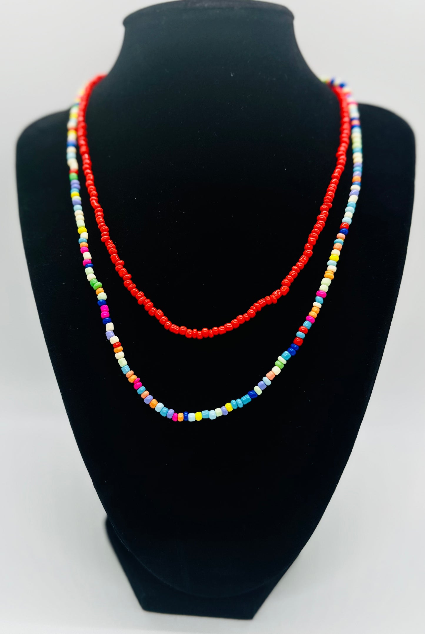 Double Layered Beaded Necklaces