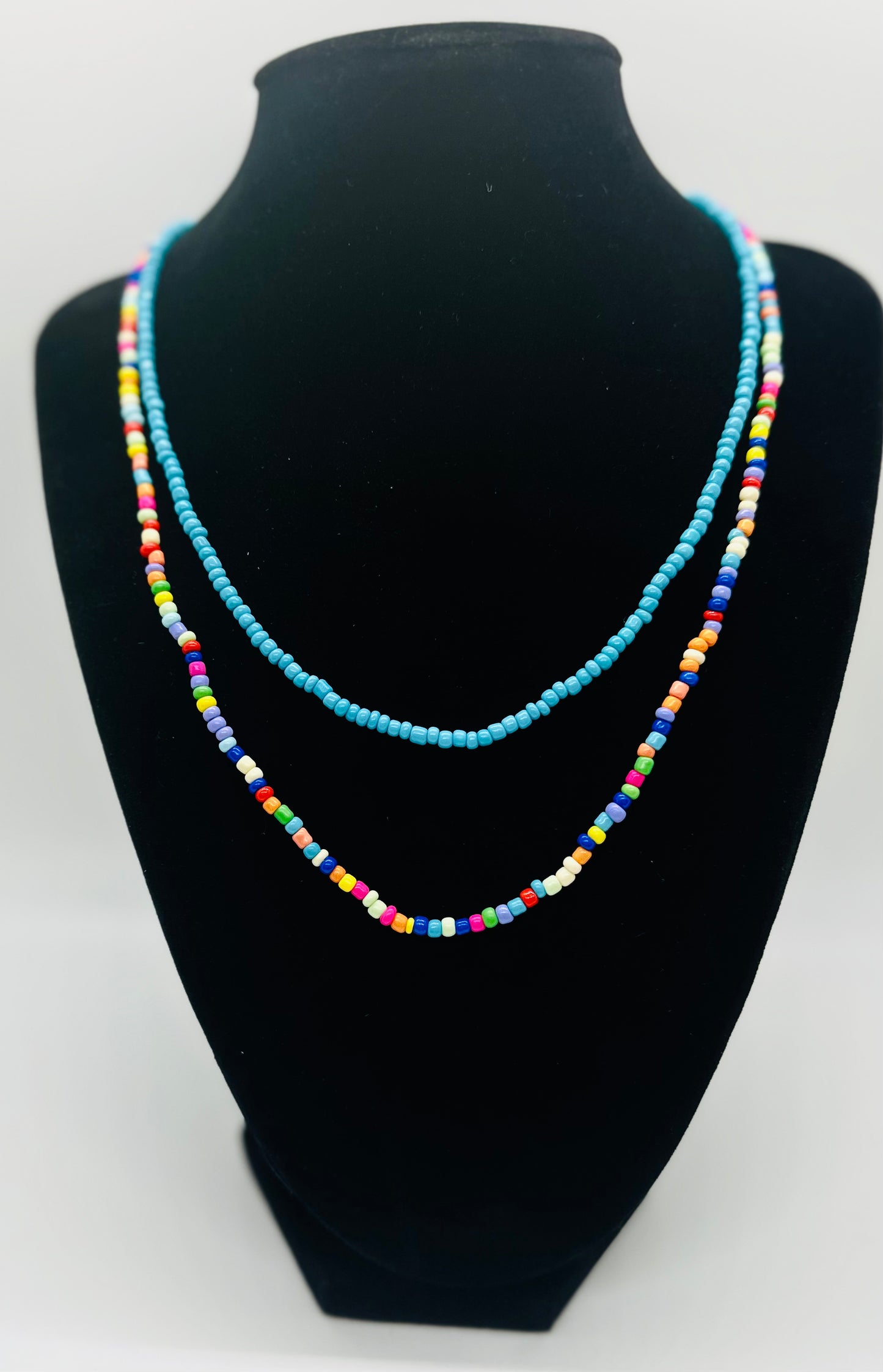 Double Layered Beaded Necklaces