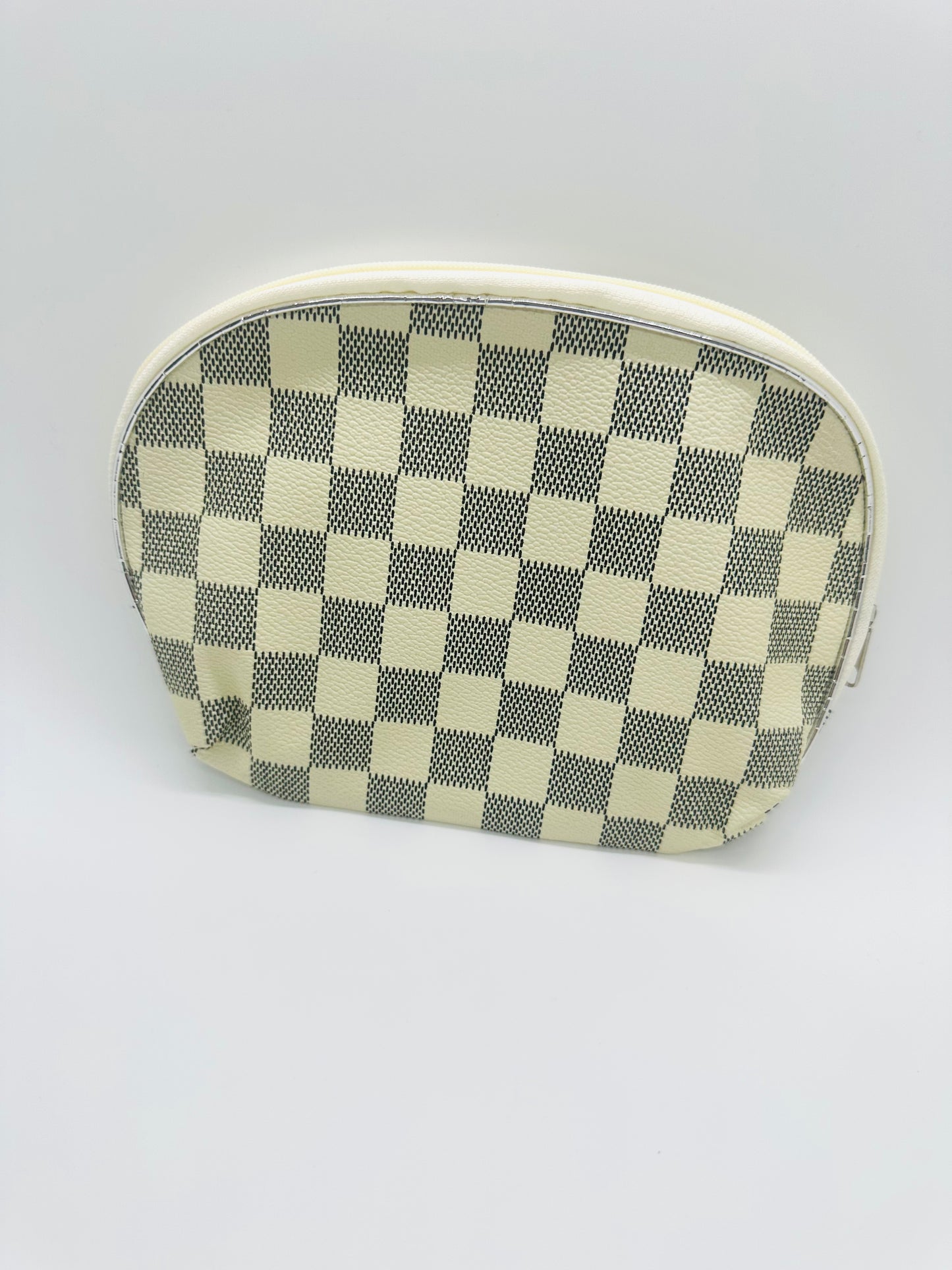 8in Checker Cosmetic Bags