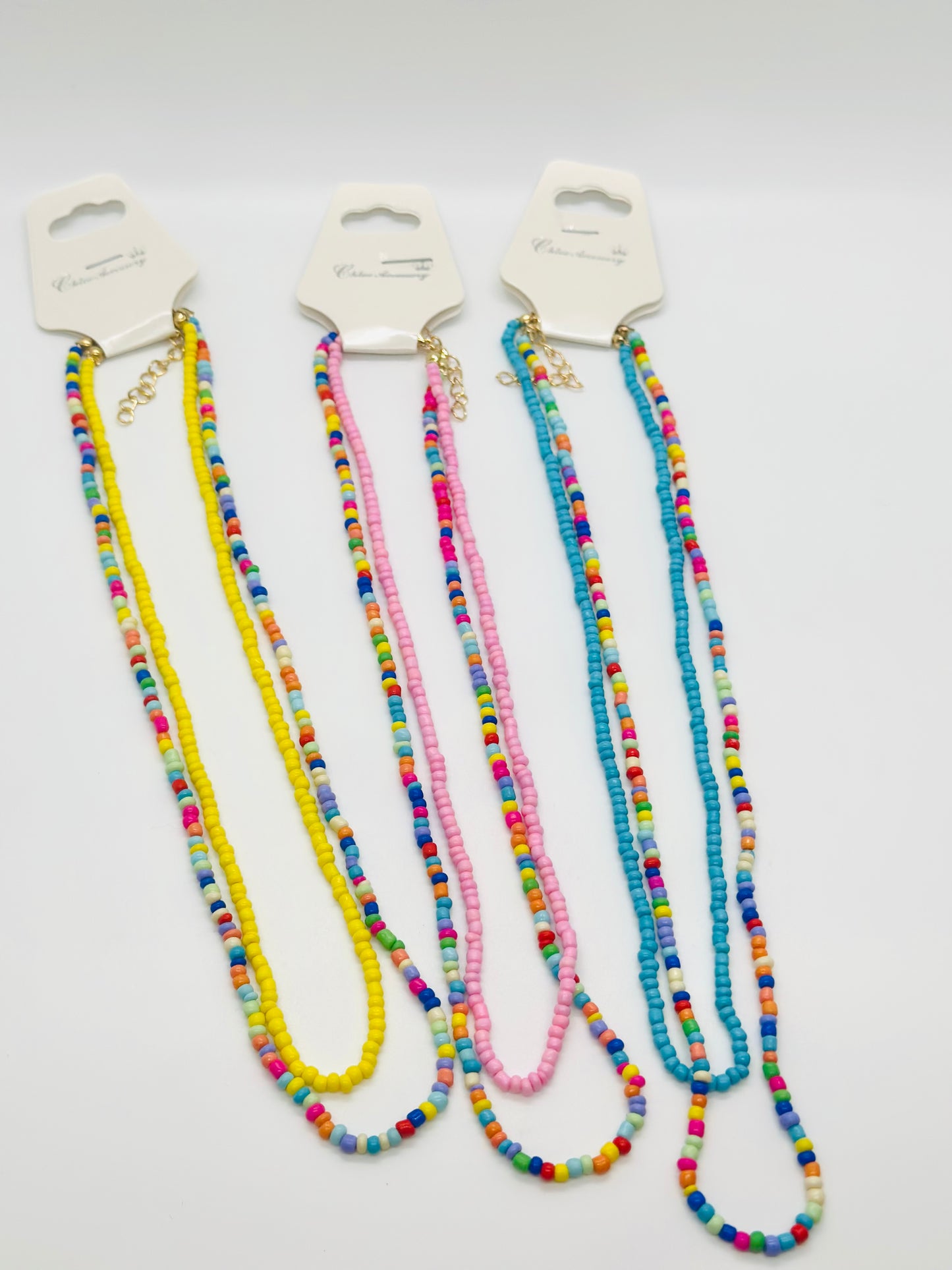 Double Layered Beaded Necklaces