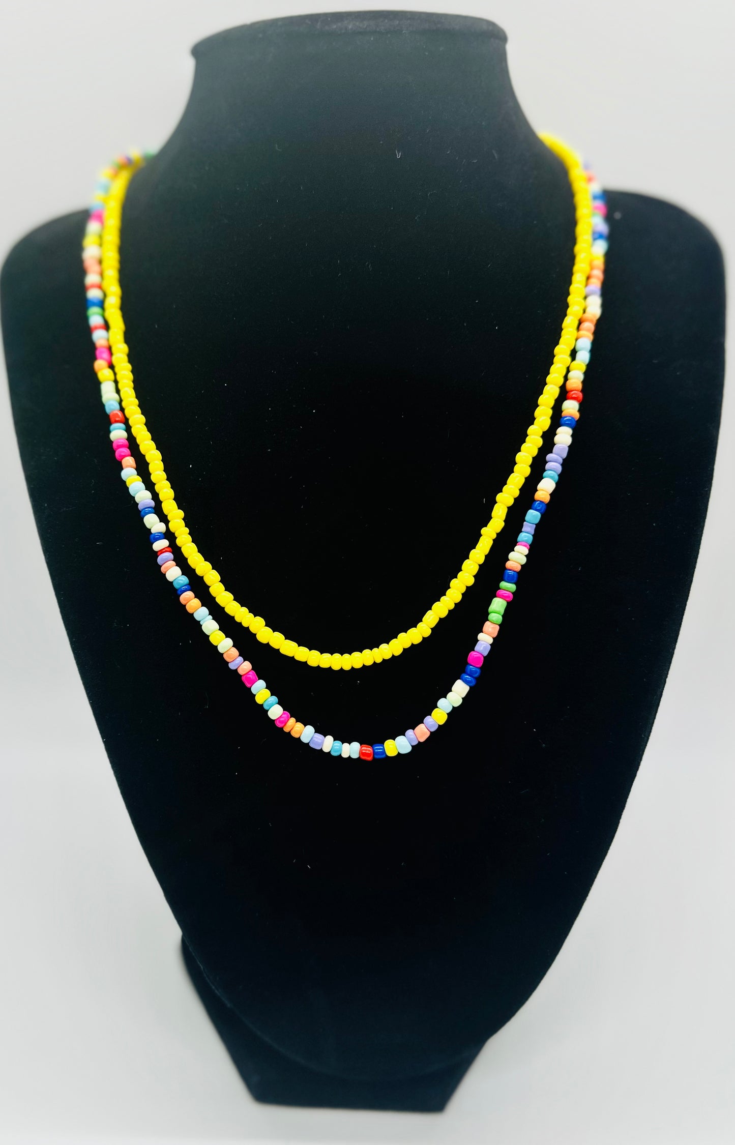 Double Layered Beaded Necklaces