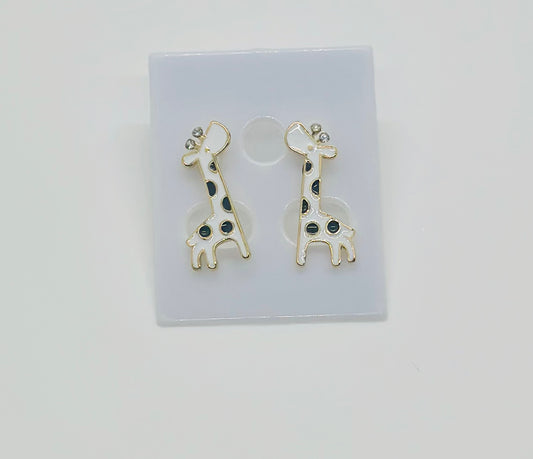 White 🦒 Giraffe Mini Studs