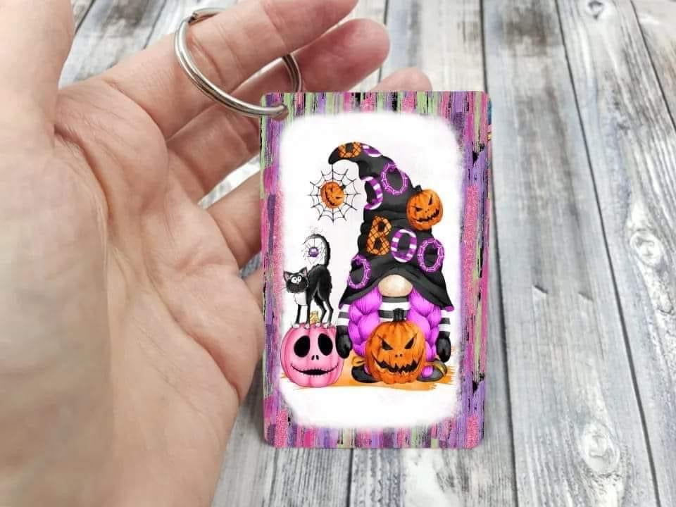 Halloween Witch Gnome PVC Keychain