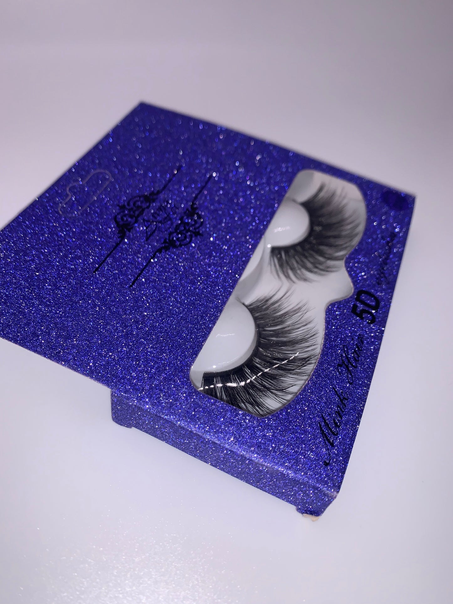 Royal Blue Glitter Lashes