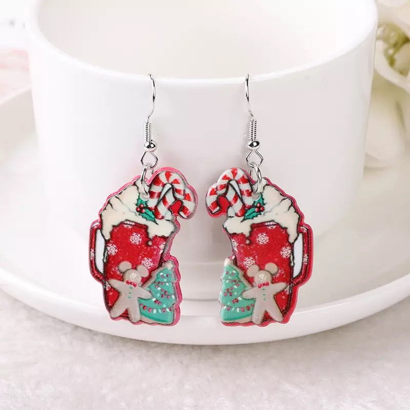 Christmas Drink Earrings