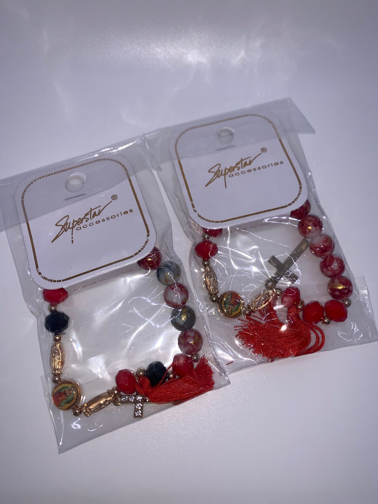 Mary/Cross Tassel Bracelets