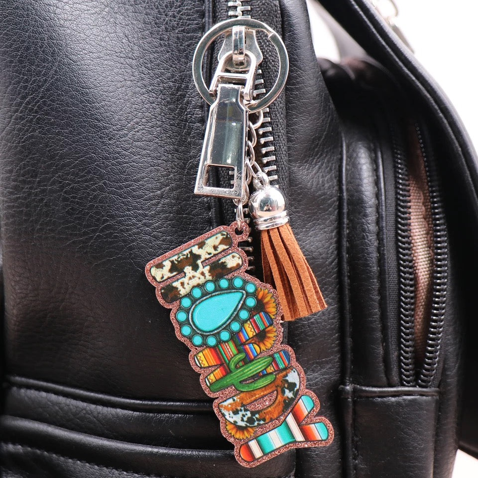 Howdy Tassel Keychain