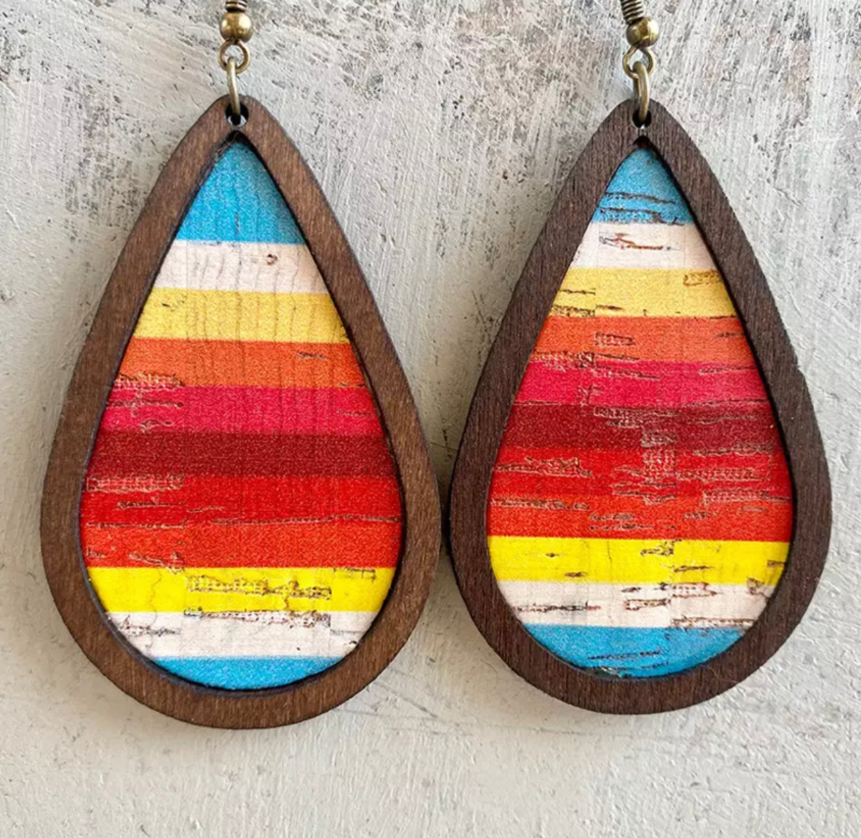 Serape Wooden Earrings