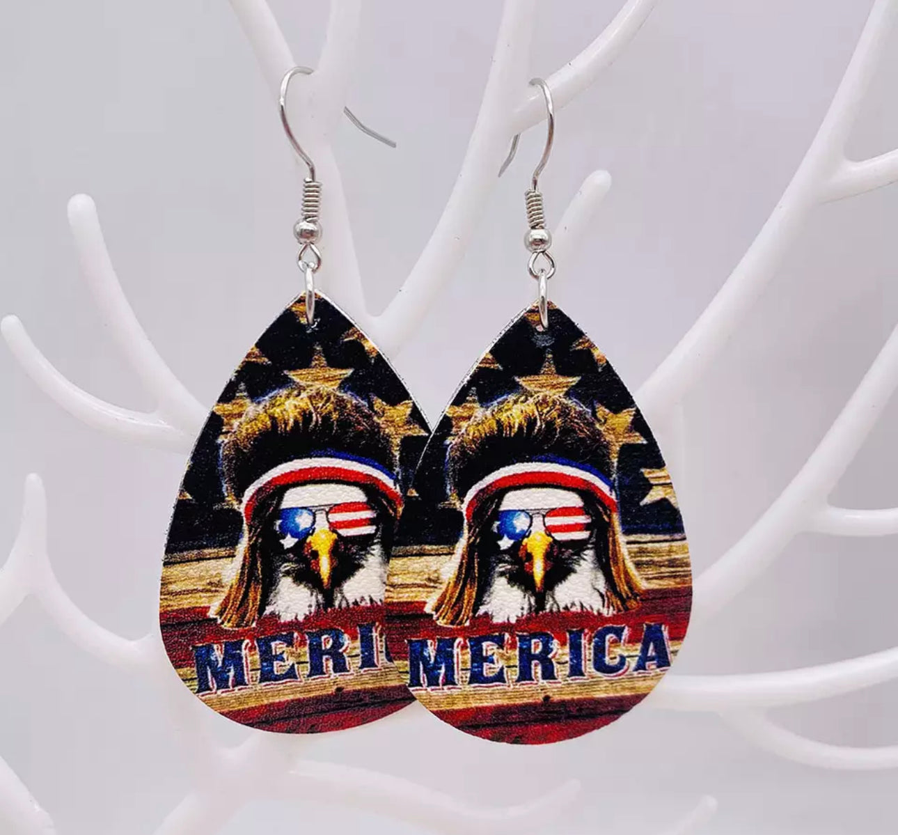 Merica Leather Earrings