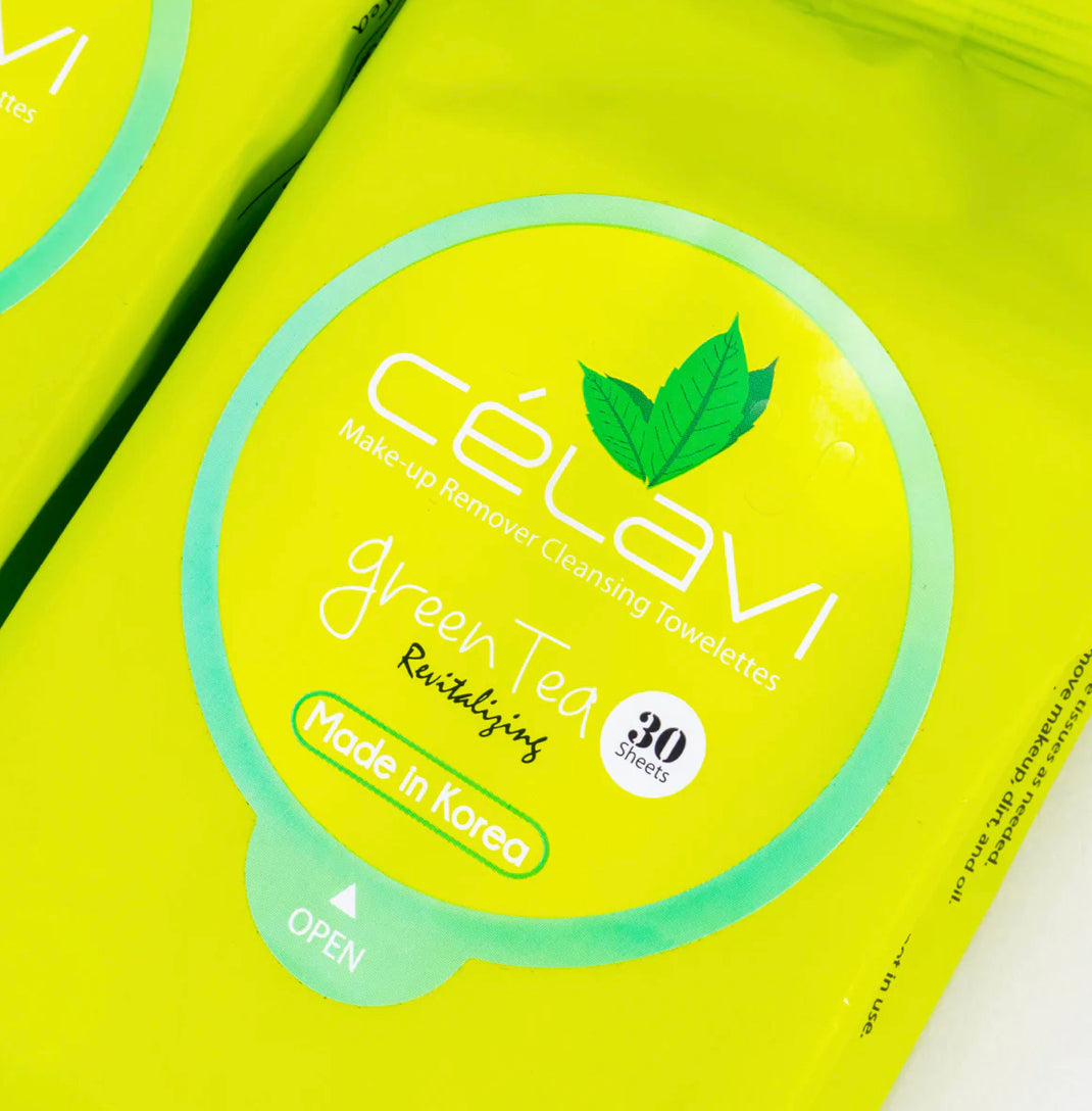 Célavi Green Tea Makeup Remover Wipes